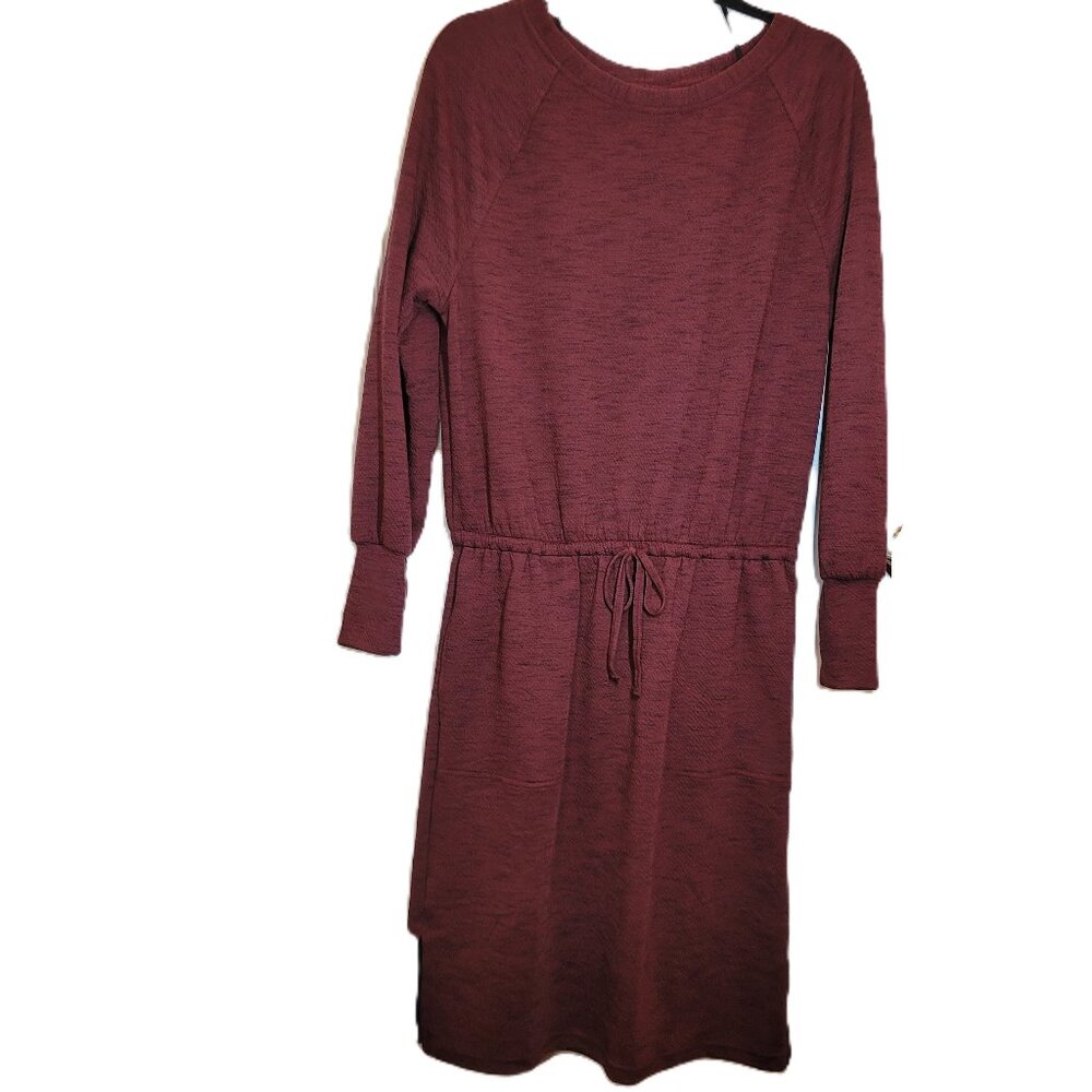 Prana Sunrise Dress Maroon 92% Recycled Polyester Size Medium NWT